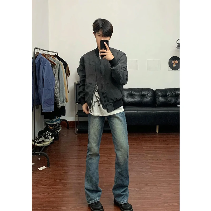 Waed Vintage Straight Leg Jeans Men's Spring Autumn Sle American High Street Micro Flare Pants Cool OOTD Slimming Jeans
Waed Vintage Straight Leg Jeans Men's Spring Autumn Sle American High Street Micro Flare Pants Cool OOTD Slimming Jeans