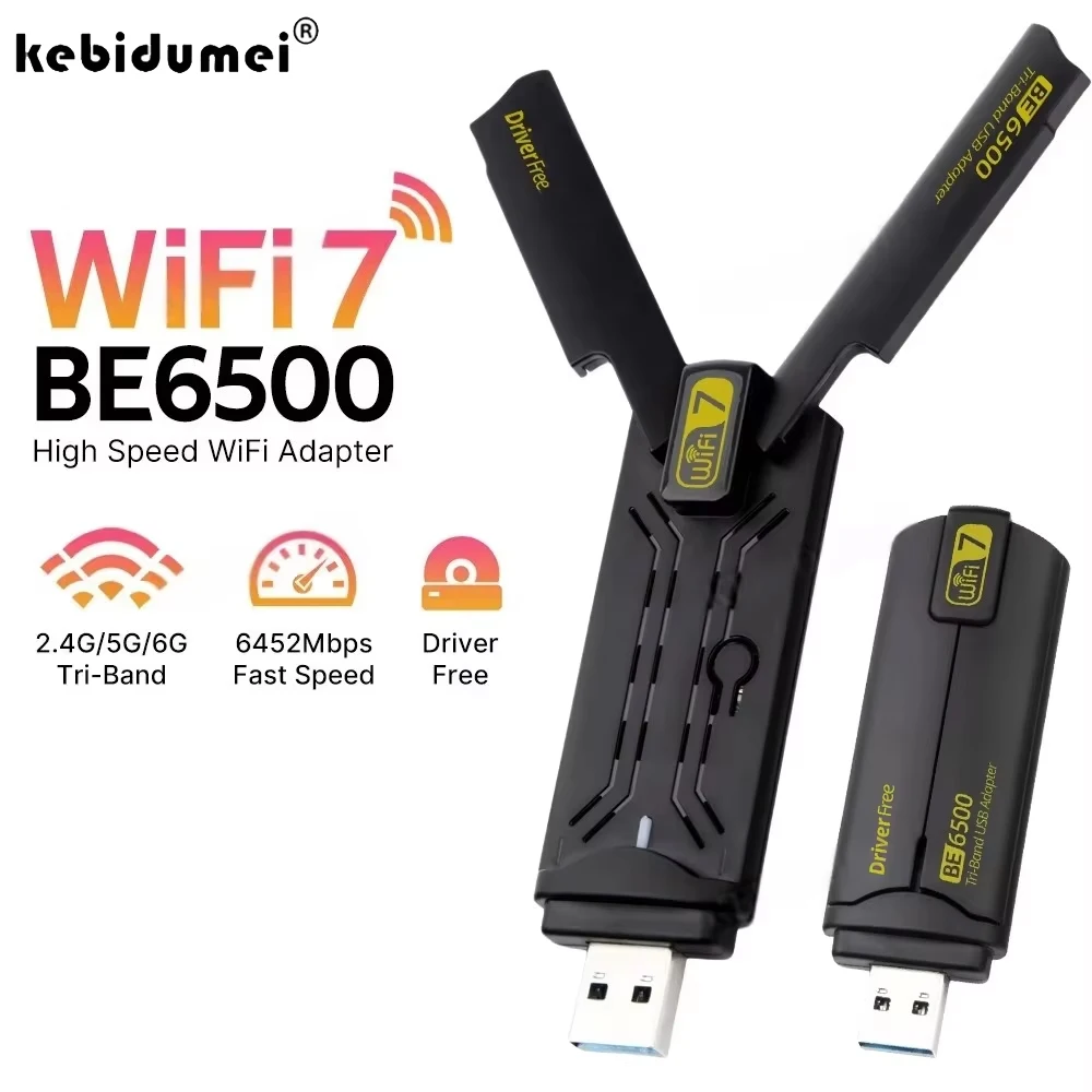 Адаптер USB 3.0 WiFi 7, беспроводная сетевая карта 6500 Мбит/с, трехдиапазонный Wi-Fi-приемник 2,4G, 5G и 6G, адаптер Wi-Fi Ethernet для Win10/11
Адаптер USB 3.0 WiFi 7, беспроводная сетевая карта 6500 Мбит/с, трехдиапазонный Wi-Fi-приемник 2,4G, 5G и 6G, адаптер Wi-Fi Ethernet для Win10/11
