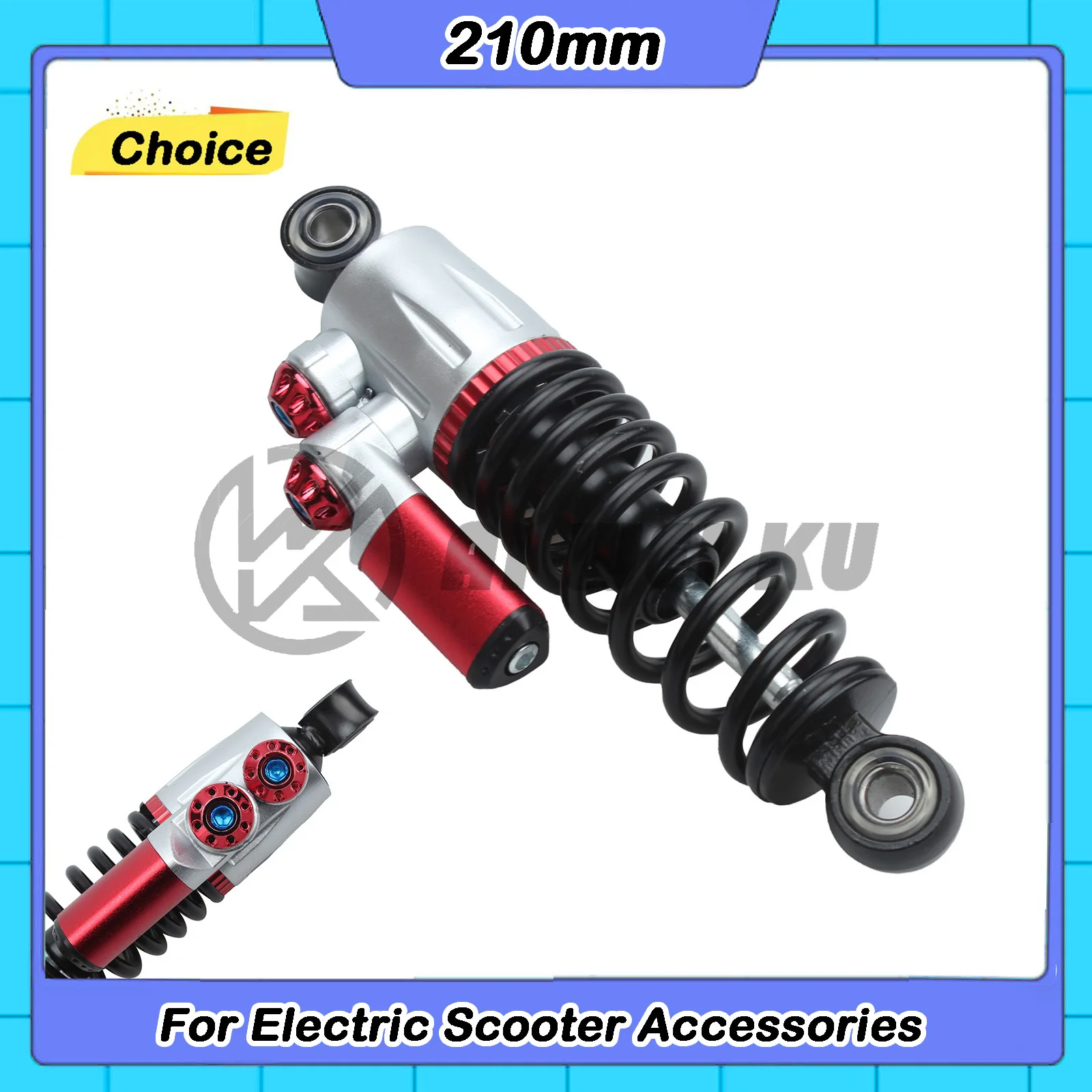 Rear Damping 210mm Spring Shock Absorber for Citycoco Electric Scooter Modification Accessories
Rear Damping 210mm Spring Shock Absorber for Citycoco Electric Scooter Modification Accessories