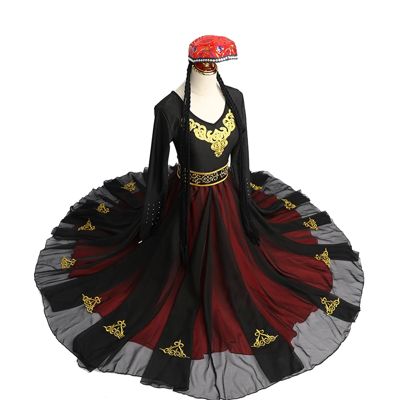 Uygur Dance Costume Embroidery Uygur Stage Performance Large Swing Skirt Dance Dress
Uygur Dance Costume Embroidery Uygur Stage Performance Large Swing Skirt Dance Dress