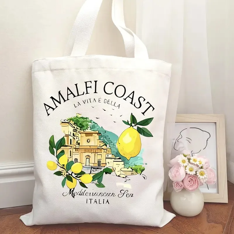 Amalfi Coast" Canvas Tote Bag Reusable Grocery Shopping Bag Vibrant Italian Riviera for School, Travel, Multi-Purpose Storag
Amalfi Coast" Canvas Tote Bag Reusable Grocery Shopping Bag Vibrant Italian Riviera for School, Travel, Multi-Purpose Storag