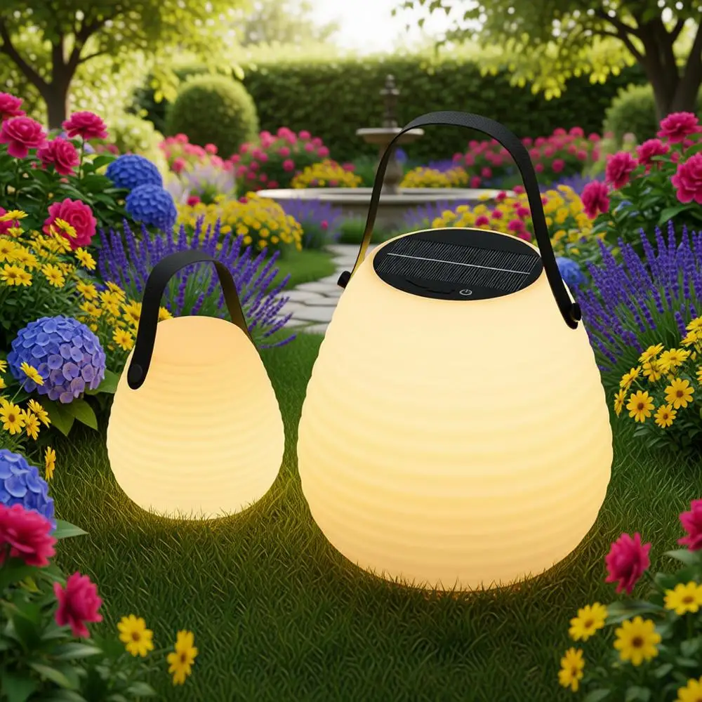 2-Pack Outdoor Water-Resistant Portable Lantern with Remote and 8 Color, Dimmable Cord for Garden, Patio, Camping, Terrace
2-Pack Outdoor Water-Resistant Portable Lantern with Remote and 8 Color, Dimmable Cord for Garden, Patio, Camping, Terrace
