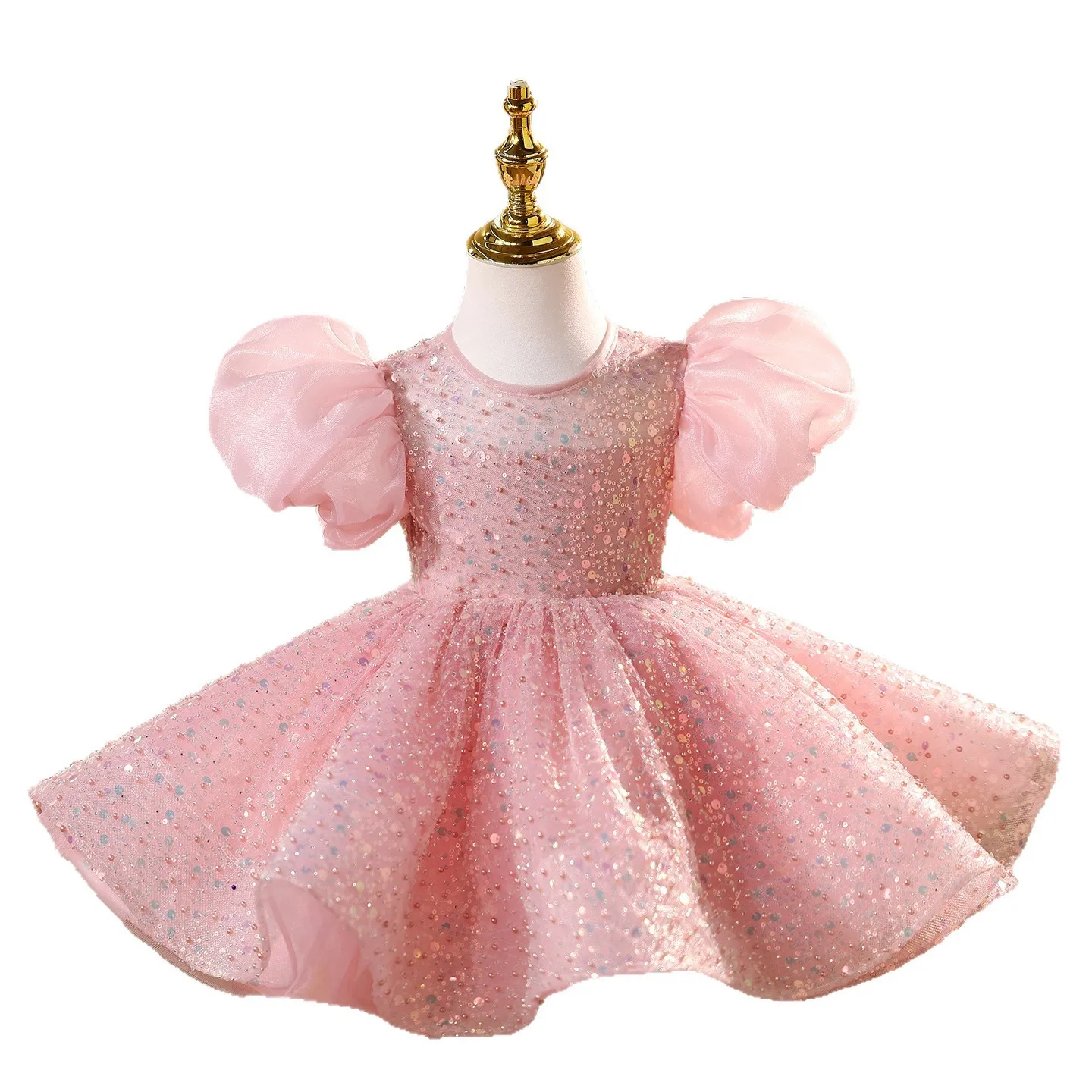 Girls Fashion Sequins Bow Design Birthday Princess Ball Gown Children Cute Wedding Party Dress y1666
Girls Fashion Sequins Bow Design Birthday Princess Ball Gown Children Cute Wedding Party Dress y1666