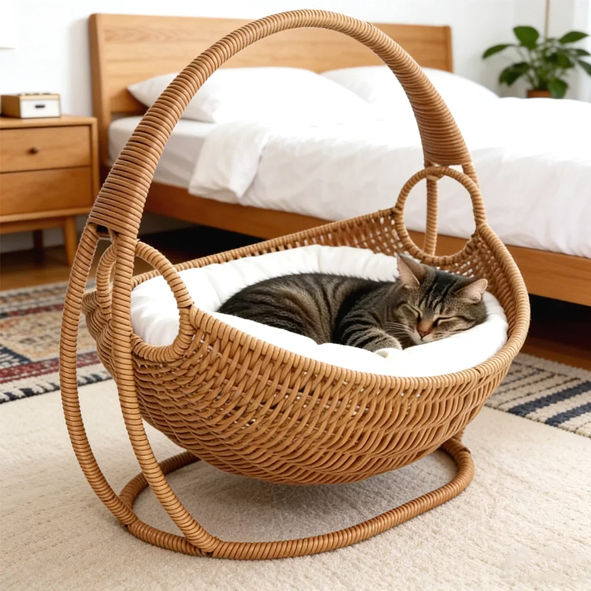 Faux-Woven Cat Bed Nest Cat Basket Cats Swing Hammock Waterproof Indoor Pet House Semi-Enclosed Cave Bed Pet Accessories Toys
Faux-Woven Cat Bed Nest Cat Basket Cats Swing Hammock Waterproof Indoor Pet House Semi-Enclosed Cave Bed Pet Accessories Toys