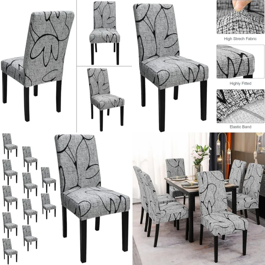 Dining Room Chair Covers Set of 12, Stretch Printed Parsons Chair Slipcovers Spandex Removable Washable Kitchen Chair Protector
Dining Room Chair Covers Set of 12, Stretch Printed Parsons Chair Slipcovers Spandex Removable Washable Kitchen Chair Protector