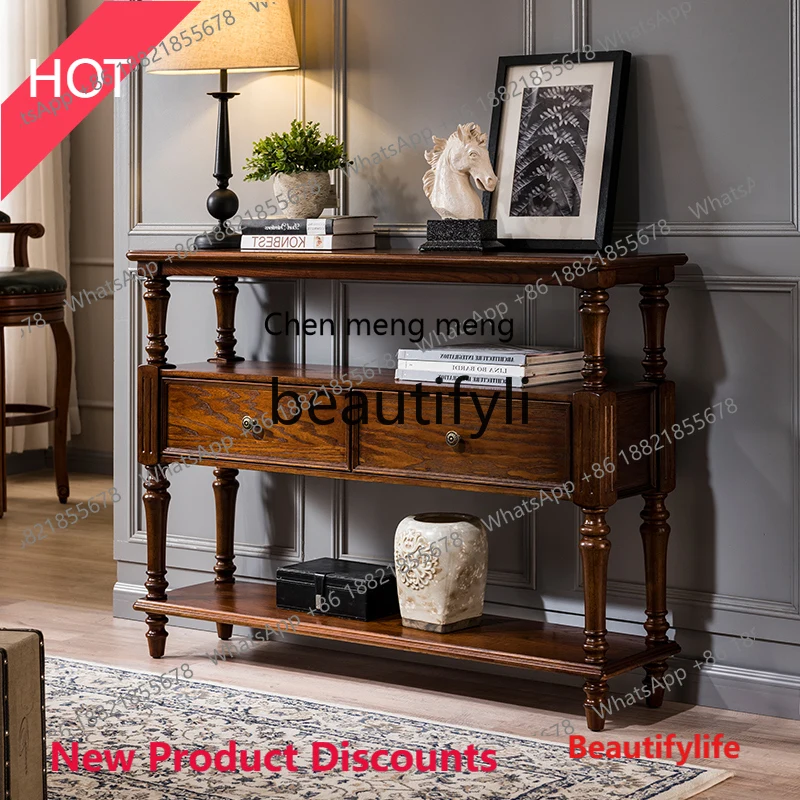 lhy E1001 American pure solid wood entrance table light luxury sofa back entrance table partition locker
lhy E1001 American pure solid wood entrance table light luxury sofa back entrance table partition locker