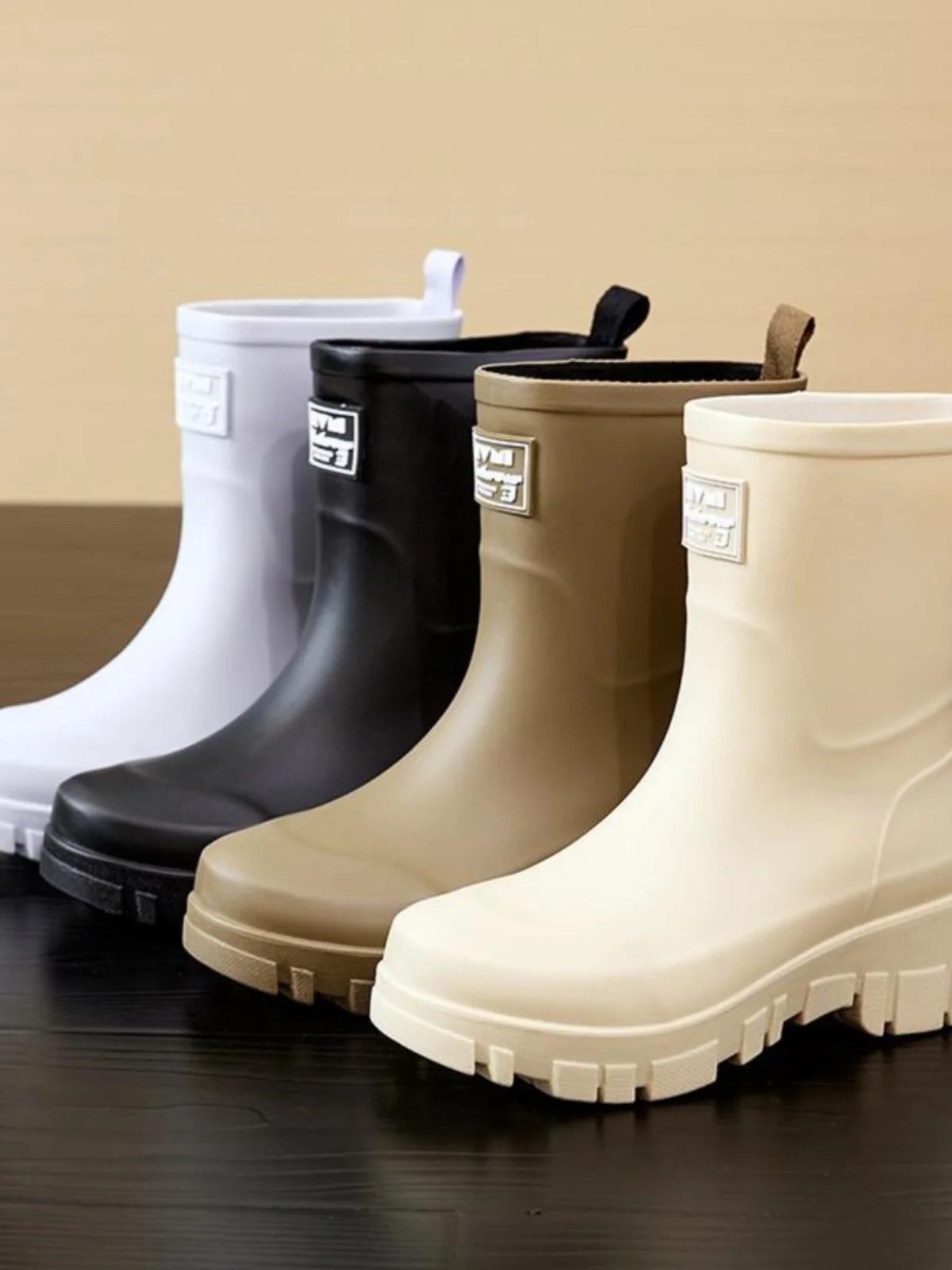 Women's Mid-Calf Rain Boots Thi Bot Anti-Slip Waterproof Work oes Comfortable No Slip PVC Material All Season Booties
Women's Mid-Calf Rain Boots Thi Bot Anti-Slip Waterproof Work oes Comfortable No Slip PVC Material All Season Booties