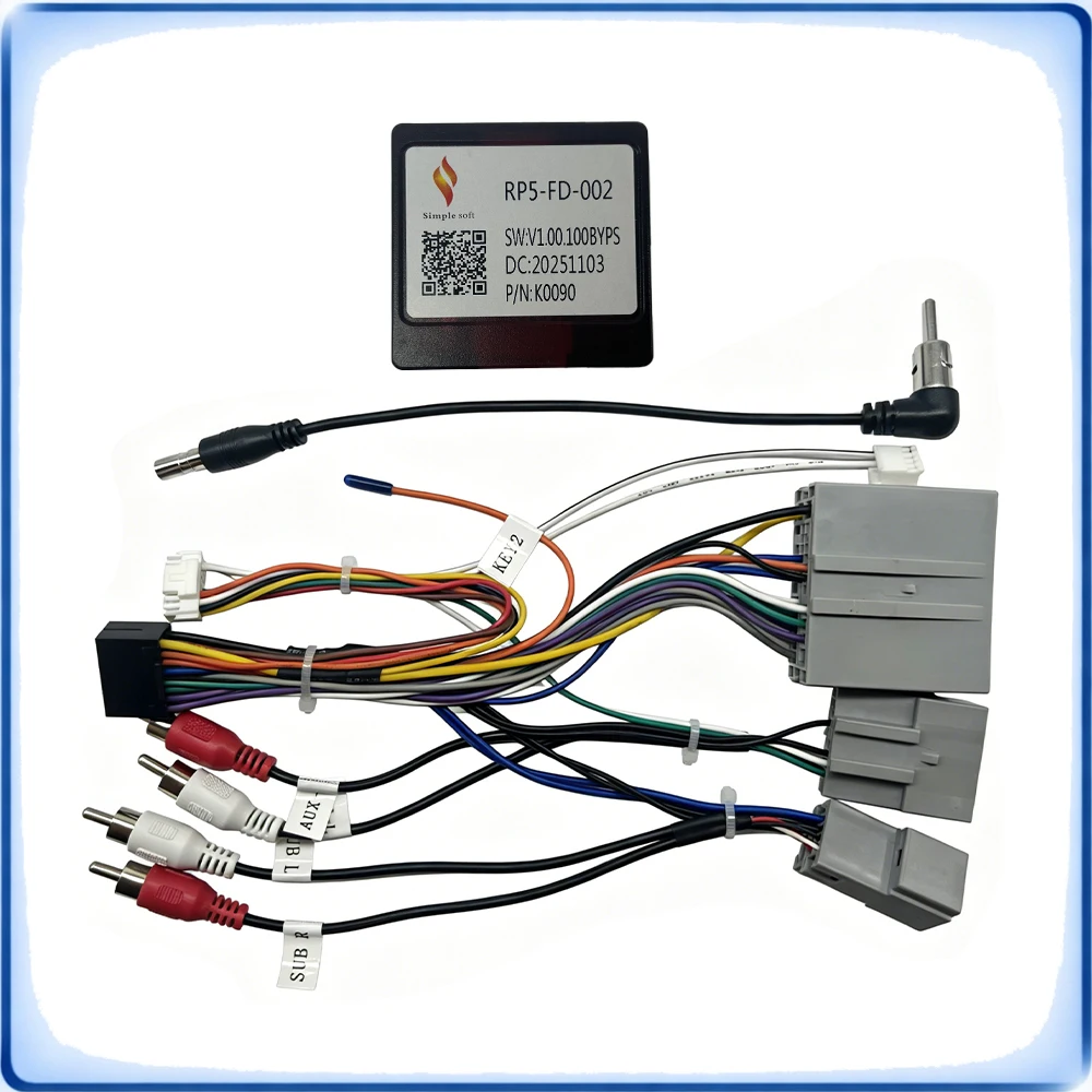 24Pin to 16Pin Car Radio Wiring Harness with CANBUS Decoder Simple RP5-FD-002 for Ford Escape Explorer F150 Mustang
24Pin to 16Pin Car Radio Wiring Harness with CANBUS Decoder Simple RP5-FD-002 for Ford Escape Explorer F150 Mustang