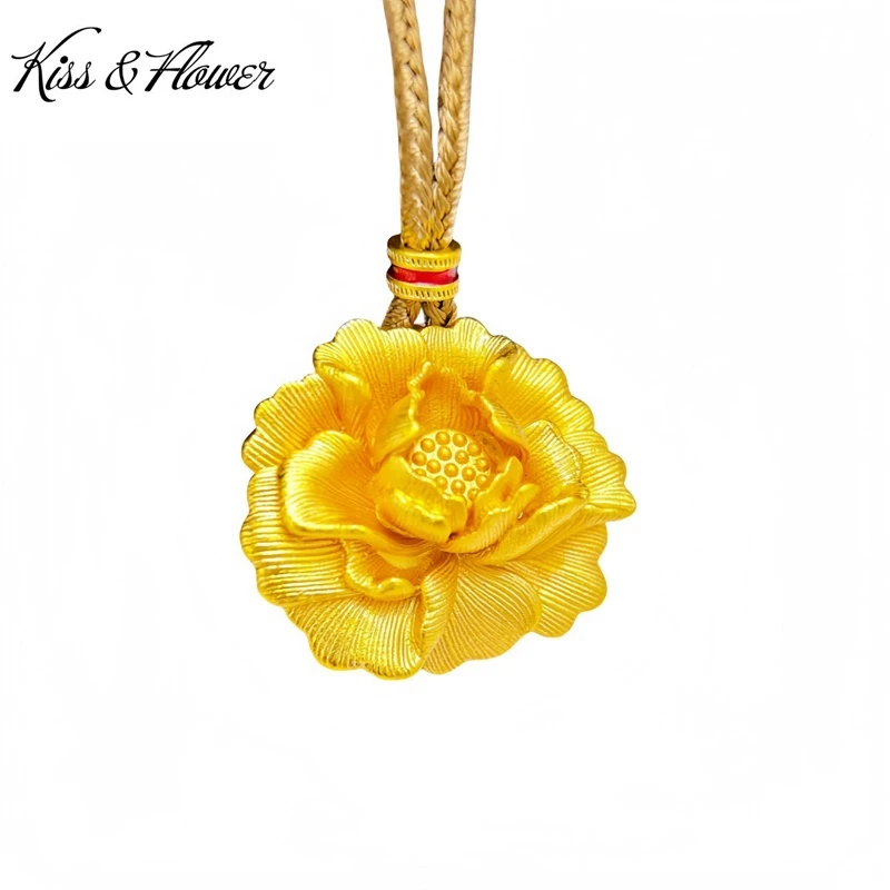 KISS&FLOWER 24KT Gold Vintage Flower Peony Necklace Pendants For Women Wedding Party Birthday Christmas Bride Mother Gifts PD214
KISS&FLOWER 24KT Gold Vintage Flower Peony Necklace Pendants For Women Wedding Party Birthday Christmas Bride Mother Gifts PD214