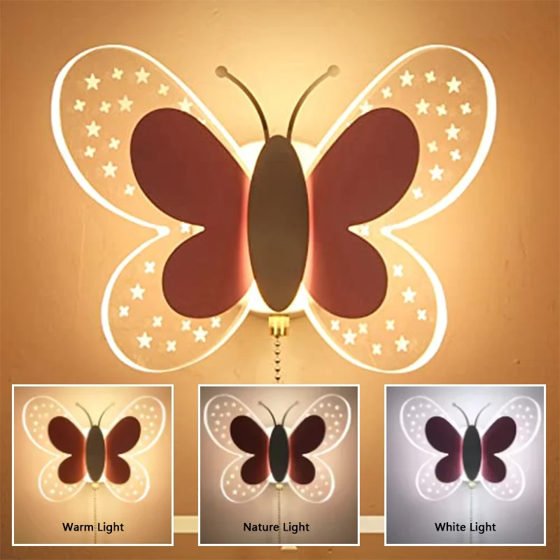 LINCCW Butterfly LED Wall Lamp Acrylic Modern Creative Wall Lights Tri Colored Decor Elegant Children's Room Bedroom Wall Sconce
LINCCW Butterfly LED Wall Lamp Acrylic Modern Creative Wall Lights Tri Colored Decor Elegant Children's Room Bedroom Wall Sconce