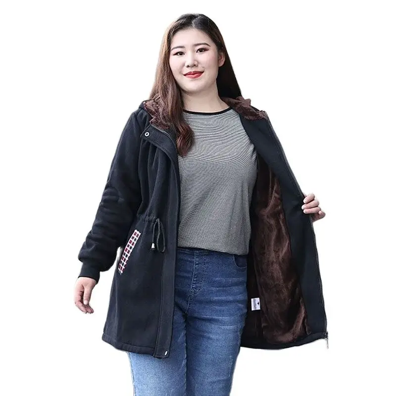 5XL Loose Size Women Add Velvet Windbreaker Fall Winter Mother Fleece Jacket Coat Casual Thick Warm Hoodies Zipper Sweatershirt
5XL Loose Size Women Add Velvet Windbreaker Fall Winter Mother Fleece Jacket Coat Casual Thick Warm Hoodies Zipper Sweatershirt