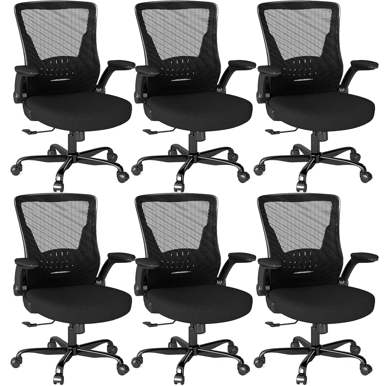 Ergonomic Mesh Office Chair Adjustable Height Flip-Up Armrests Silent Wheels Home Office 6PCS, Customized
Ergonomic Mesh Office Chair Adjustable Height Flip-Up Armrests Silent Wheels Home Office 6PCS, Customized