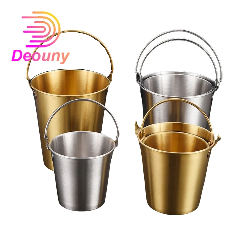 DEOUNY 304 Stainless Steel Ice Bucket Bar Supplies Golden Beer Bucket Champagne Bucket French Fries Snacks Fried Chicken Bucket
DEOUNY 304 Stainless Steel Ice Bucket Bar Supplies Golden Beer Bucket Champagne Bucket French Fries Snacks Fried Chicken Bucket