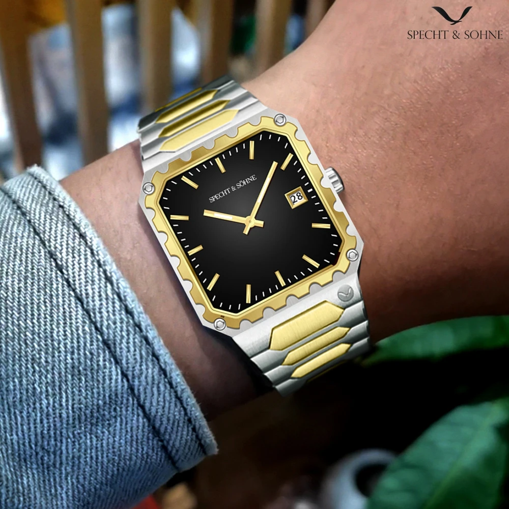 Specht&Söhne New 35MM Men's Business Rectangular Watch Quartz Movement Ultrathin Stainless Steel 50M Waterproof Luminous Watch
Specht&Söhne New 35MM Men's Business Rectangular Watch Quartz Movement Ultrathin Stainless Steel 50M Waterproof Luminous Watch