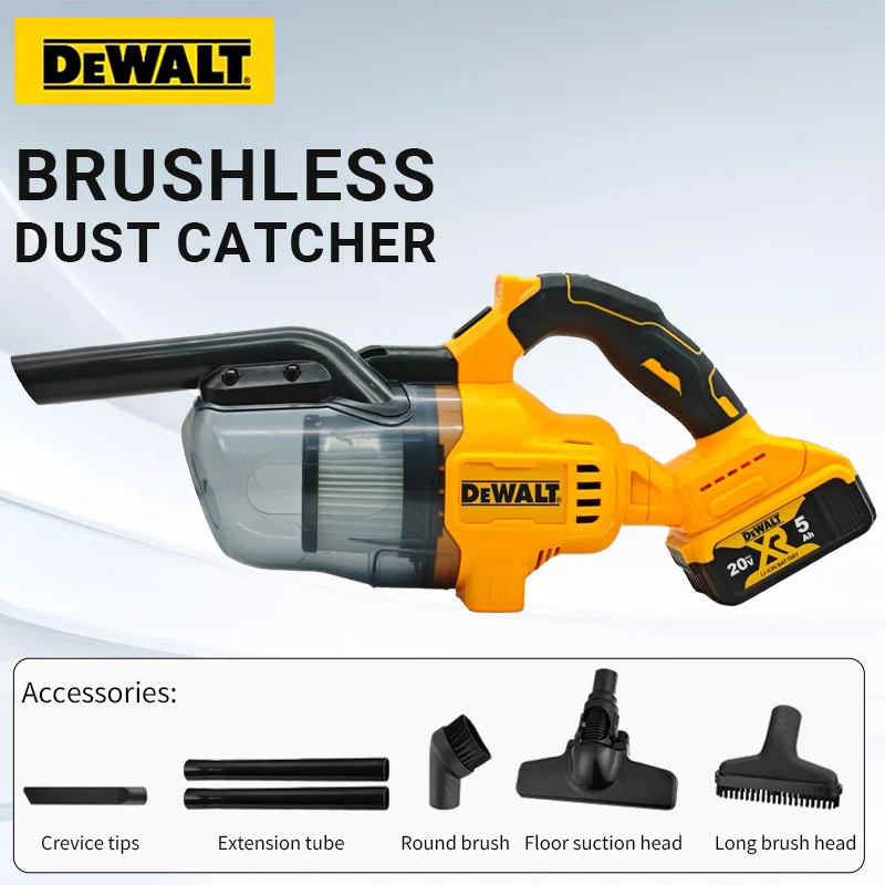Dewalt 5 in 1 Handheld Electric Vacuum Cleaner with 500W Powerful Motor, 46 CFM Portable Hand Vacuum for Floor, Carpet, Car
Dewalt 5 in 1 Handheld Electric Vacuum Cleaner with 500W Powerful Motor, 46 CFM Portable Hand Vacuum for Floor, Carpet, Car