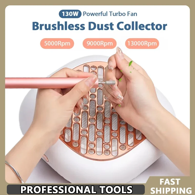 130W Super Suction Brushless Nail Dust Collector Powerful Nail Dust Extractor Nail Art Manicure Fan Vacuum Cleaner With 2 Filter
130W Super Suction Brushless Nail Dust Collector Powerful Nail Dust Extractor Nail Art Manicure Fan Vacuum Cleaner With 2 Filter