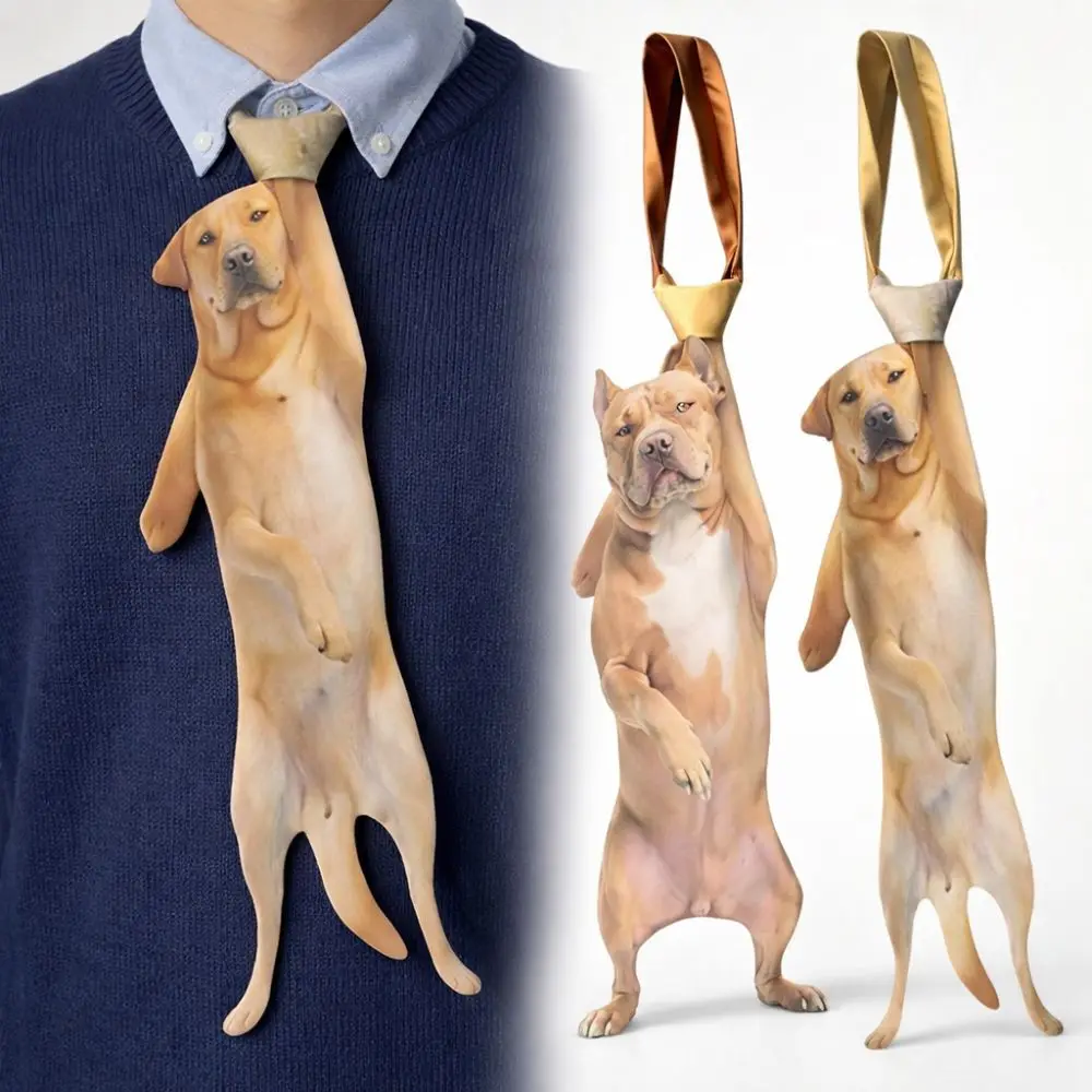 3D Dog Dog-shaped Men's Tie Novelty Animal Pattern Puppy Necktie Satin Fabric Lifelike Creative Neck Tie For Wedding and Party
3D Dog Dog-shaped Men's Tie Novelty Animal Pattern Puppy Necktie Satin Fabric Lifelike Creative Neck Tie For Wedding and Party