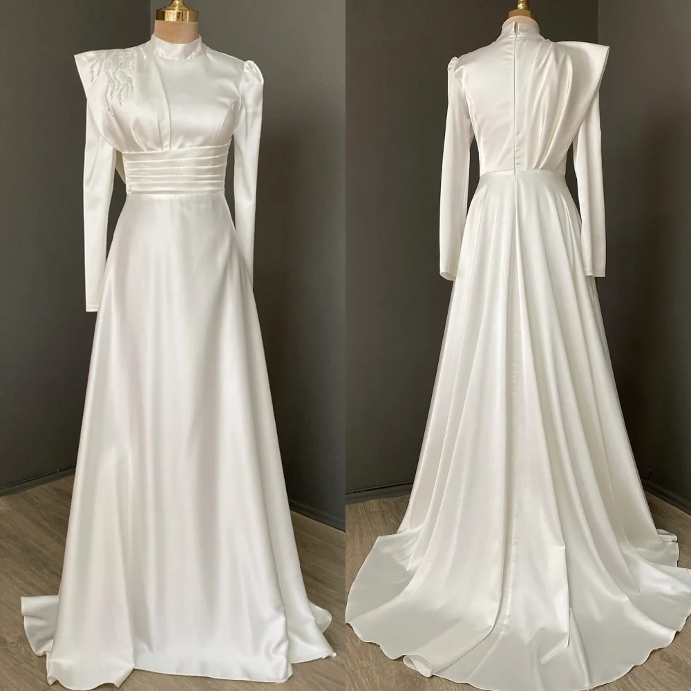 Customized High Quality Charmeuse Sequined Pleat A-line Collar Long Dresses Bespoke Occasion Elegant
Customized High Quality Charmeuse Sequined Pleat A-line Collar Long Dresses Bespoke Occasion Elegant