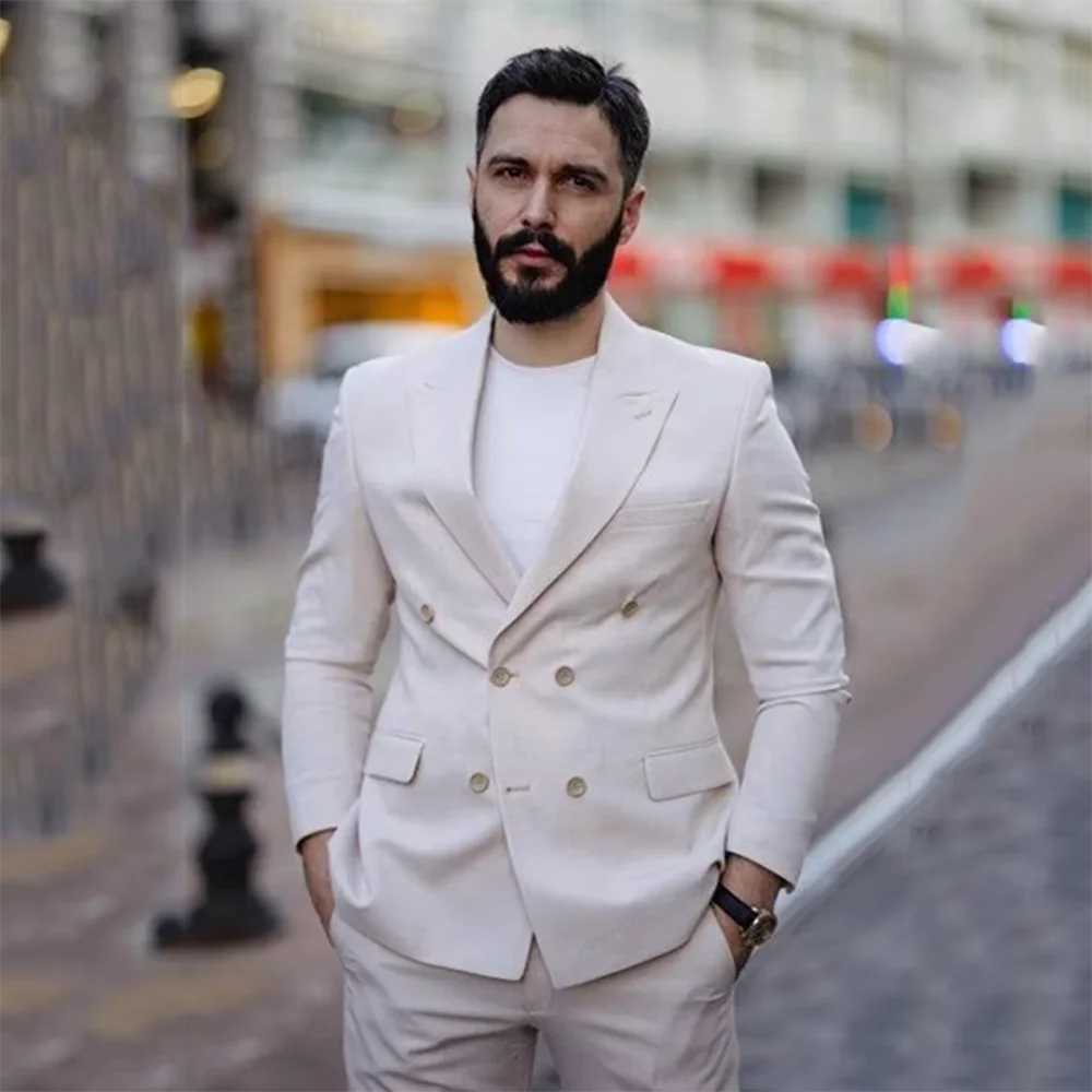 Tailor Made Male Suits For Wedding Slim Fit Double Breasted Peak Lapel 2 Pieces Groom Wear Suits Blazer Pants Custom Made
Tailor Made Male Suits For Wedding Slim Fit Double Breasted Peak Lapel 2 Pieces Groom Wear Suits Blazer Pants Custom Made
