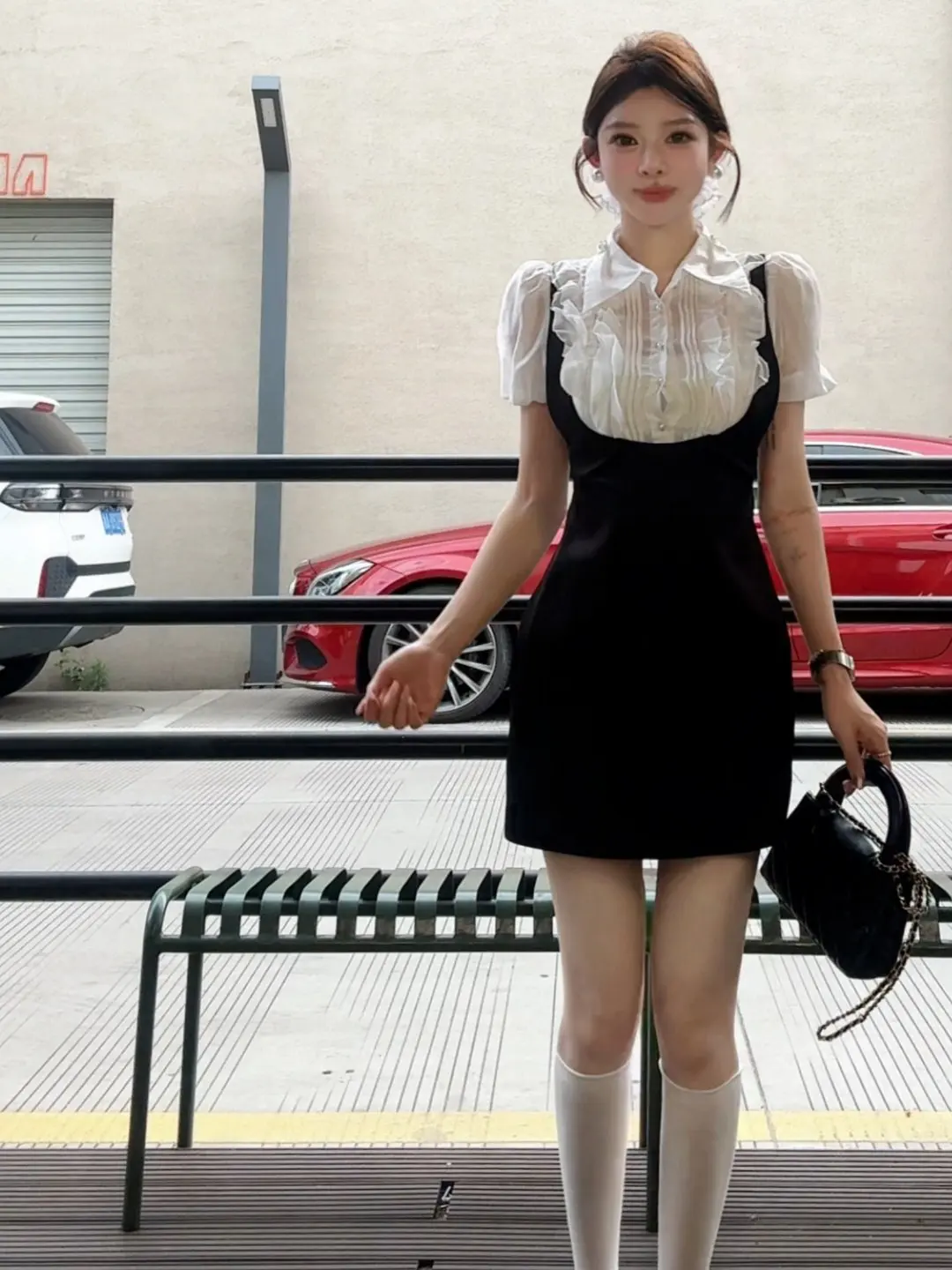 Slimming A-Line Short Dress Black White Color Block Fake Two-Piece Women's Summer Fashionable Waist-Cinching French Style Dress
Slimming A-Line Short Dress Black White Color Block Fake Two-Piece Women's Summer Fashionable Waist-Cinching French Style Dress