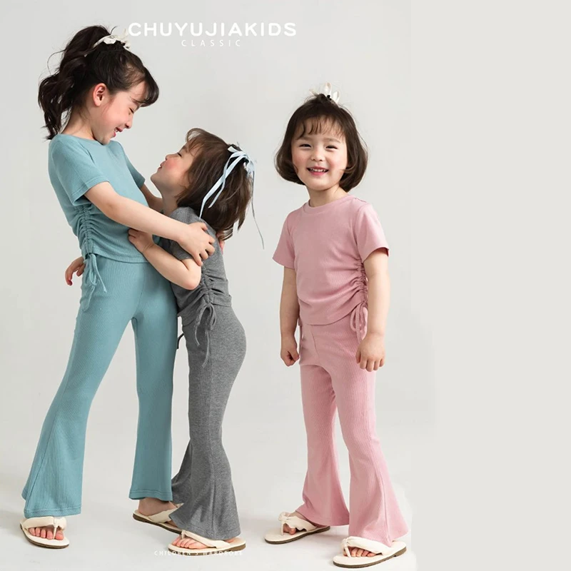 Girl Set Kids Summer Solid Colour Suits Children Short Sleeves Casual Outfits Fashion Top+ Pants 2Pcs Baby Clothing
Girl Set Kids Summer Solid Colour Suits Children Short Sleeves Casual Outfits Fashion Top+ Pants 2Pcs Baby Clothing
