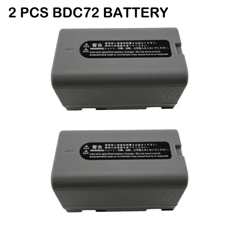 2PCS BDC72 Battery For Top-con GM-52 OS/ES FX101 Total Station Surveying Battery Li-ion 7.2V 5986mAh Instrument Battery
2PCS BDC72 Battery For Top-con GM-52 OS/ES FX101 Total Station Surveying Battery Li-ion 7.2V 5986mAh Instrument Battery