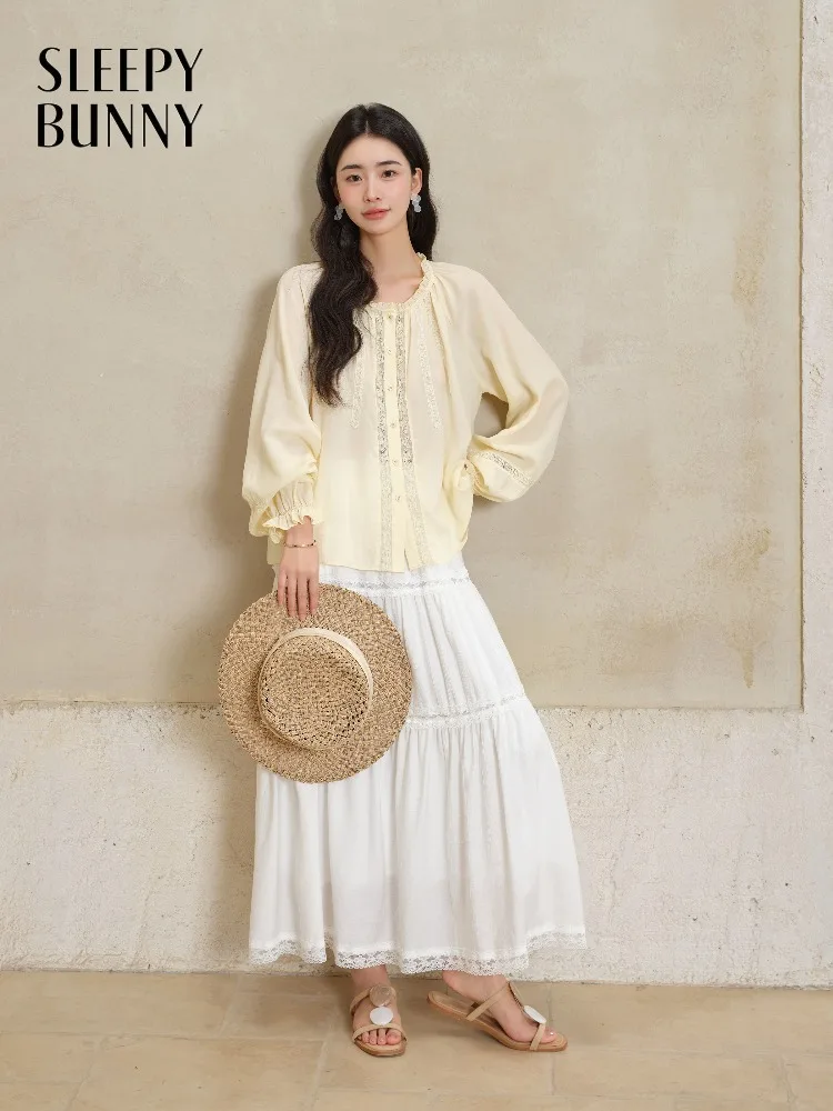 High Waist A-Line Skirt White Lace Ruffle Layered Cake Skirt Summer Elastic Waist Midi Skirt for Women Casual Holiday Outfit
High Waist A-Line Skirt White Lace Ruffle Layered Cake Skirt Summer Elastic Waist Midi Skirt for Women Casual Holiday Outfit