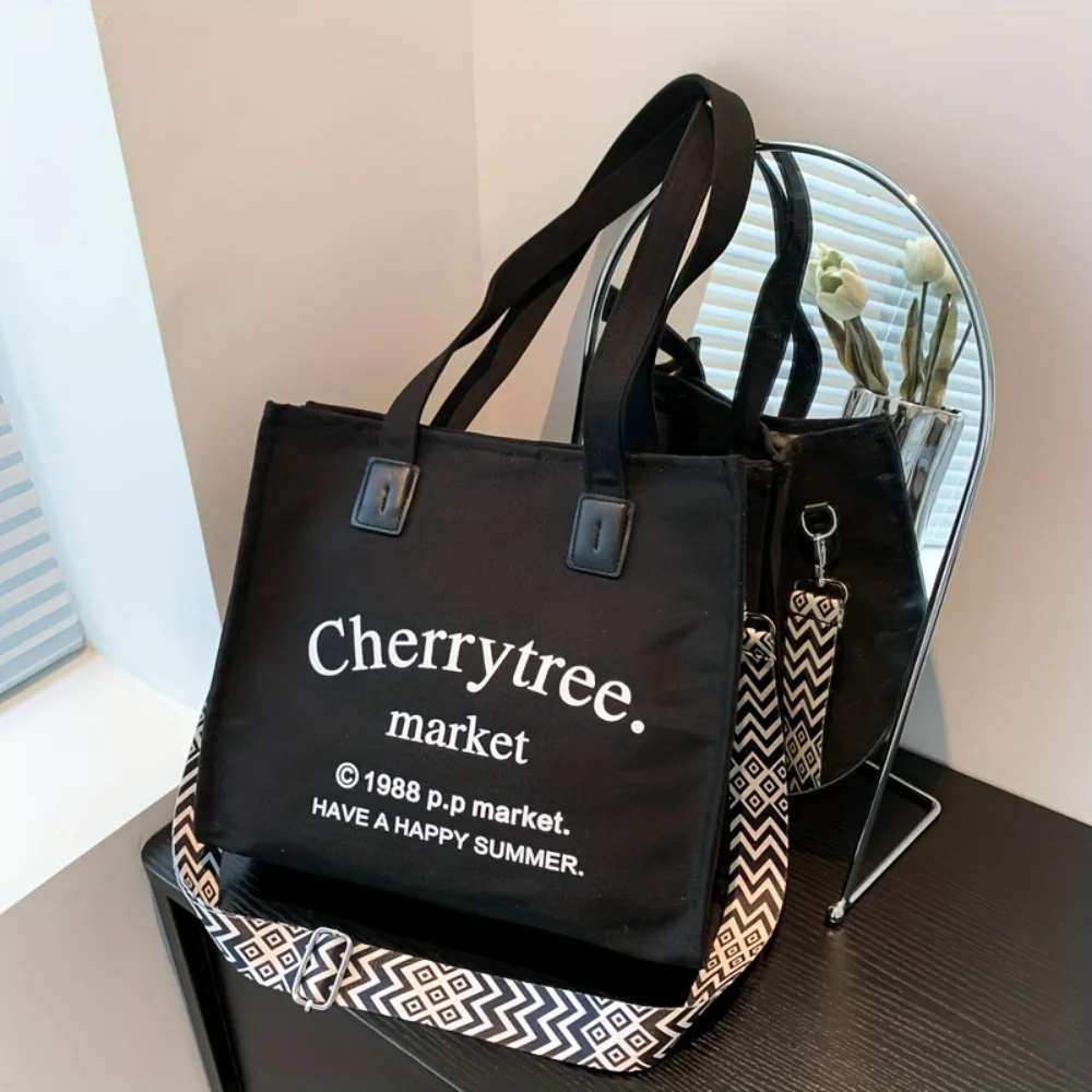 Letter Pattern Tote Shoulder Bag, Large Capacity Bag, Women's Casual Bag Wth Fixed Straps
Letter Pattern Tote Shoulder Bag, Large Capacity Bag, Women's Casual Bag Wth Fixed Straps