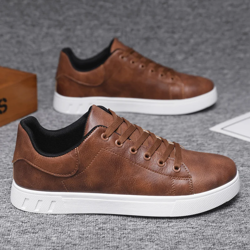 Fashion Classic Men's Skate Shoes Brown Comfy Leather Casual Shoes for Men Spring Cheap Skateboard Sneaker Man chaussure hommes
Fashion Classic Men's Skate Shoes Brown Comfy Leather Casual Shoes for Men Spring Cheap Skateboard Sneaker Man chaussure hommes
