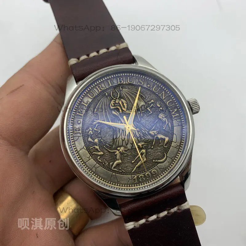 Wandering Coin High Relief Bronze Character Dial Automatic Mechanical Watch Personalized Internet Celebrity 2824 Movement Watch
Wandering Coin High Relief Bronze Character Dial Automatic Mechanical Watch Personalized Internet Celebrity 2824 Movement Watch