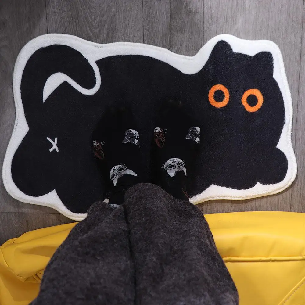 Entrance Carpet Black Cat Cat Shaped Floor Mat Non-Slip Absorbent Floor Carpet Super Soft Cute Floor Rugs Bathroom
Entrance Carpet Black Cat Cat Shaped Floor Mat Non-Slip Absorbent Floor Carpet Super Soft Cute Floor Rugs Bathroom
