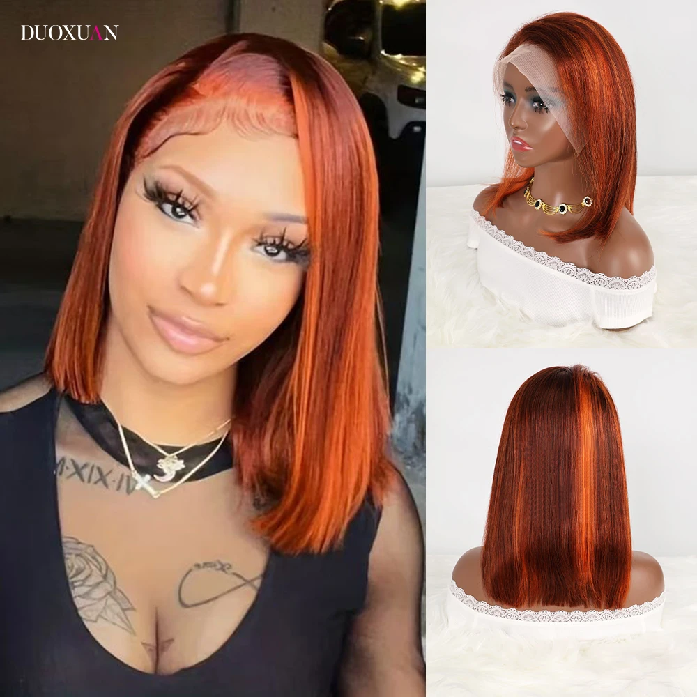 DUOXUAN Bob Wigs Human Hair 14 Inch Transparent Lace Wig Highlight Straight Lace Front Wigs 4/350 200% Density Human Hair Wigs
DUOXUAN Bob Wigs Human Hair 14 Inch Transparent Lace Wig Highlight Straight Lace Front Wigs 4/350 200% Density Human Hair Wigs