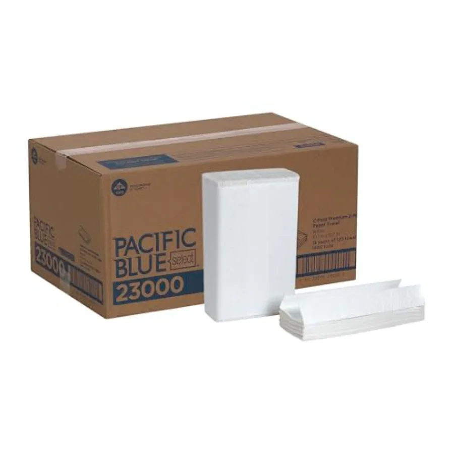 Бумажные полотенца Pacific Blue Select Premium, 2-слойные, C-образной формы, от GP PRO, белые, 23000, 120 полотенец в упаковке, 12 упаковок в коробке
Бумажные полотенца Pacific Blue Select Premium, 2-слойные, C-образной формы, от GP PRO, белые, 23000, 120 полотенец в упаковке, 12 упаковок в коробке