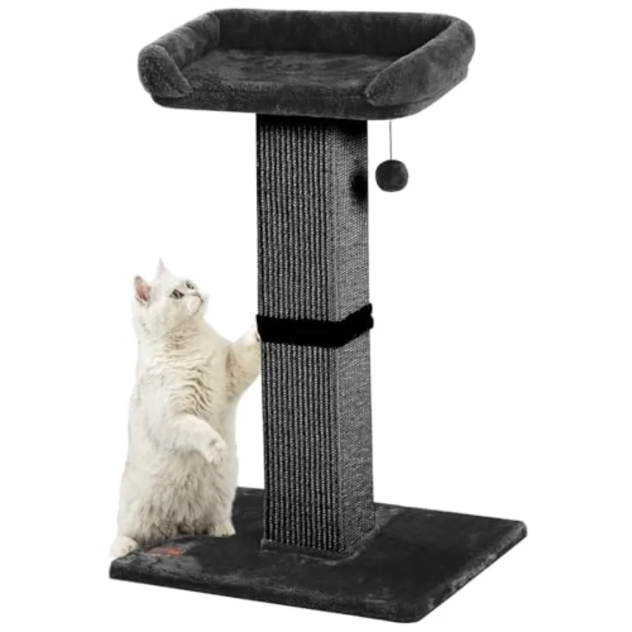32" Cat Scratching Post for Indoor Cats, Sisal Cat Scratcher with Plush Perch, Large Scratch Post with Bed, Removable Cover, Si
32" Cat Scratching Post for Indoor Cats, Sisal Cat Scratcher with Plush Perch, Large Scratch Post with Bed, Removable Cover, Si