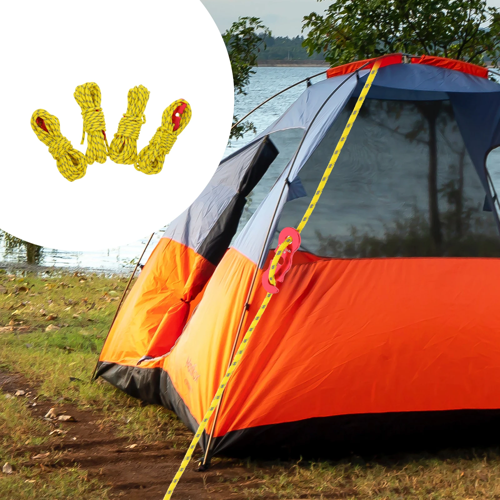 4 pcs Tent Reflective Ropes Nylon Strong Flexible Dark Safety Aluminum Hook Camping Guy Line Rope Accessories Wind Buckle
4 pcs Tent Reflective Ropes Nylon Strong Flexible Dark Safety Aluminum Hook Camping Guy Line Rope Accessories Wind Buckle