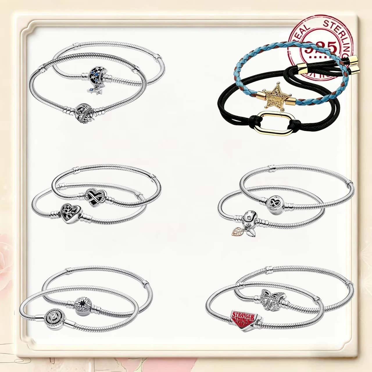 S925 silver Bohemian bracelet, with detachable strings for layering. Ideal gift for women on vacation.
S925 silver Bohemian bracelet, with detachable strings for layering. Ideal gift for women on vacation.