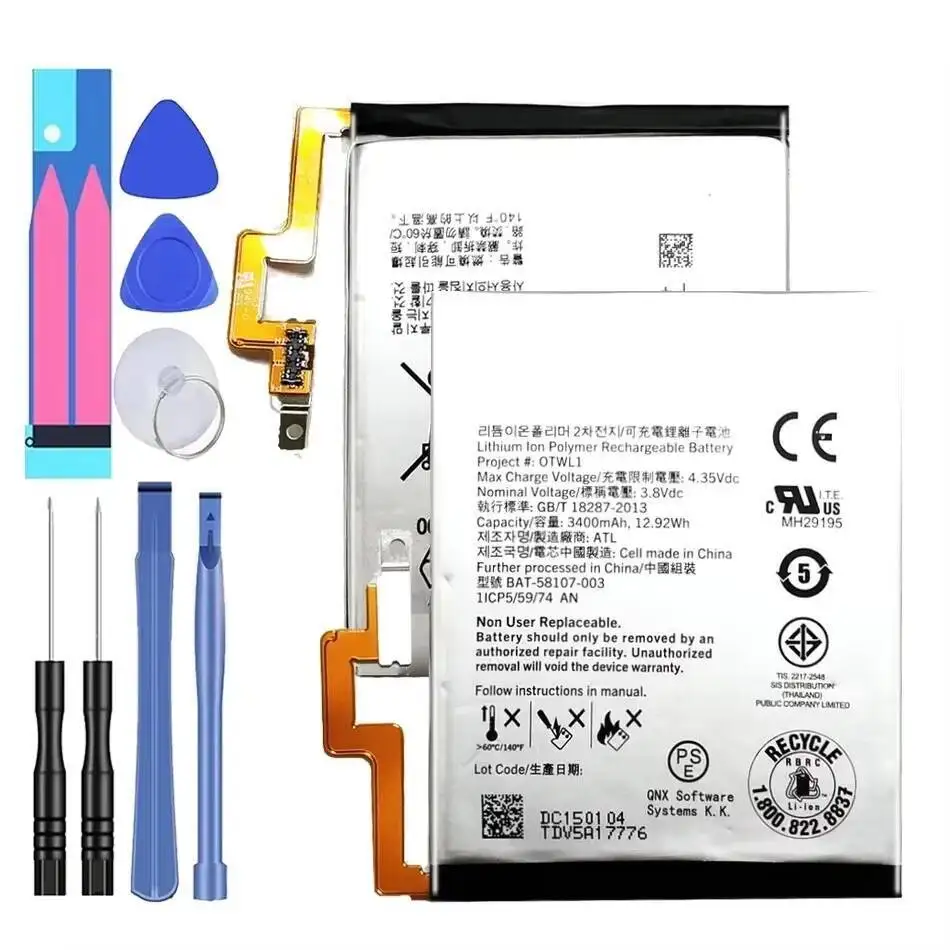Environmentally Friendly For Blackberry Q30 SQW100-1 SQW100-3 Passport 4G Bat-58107-003 Mobile Phone Battery 3400Mah
Environmentally Friendly For Blackberry Q30 SQW100-1 SQW100-3 Passport 4G Bat-58107-003 Mobile Phone Battery 3400Mah