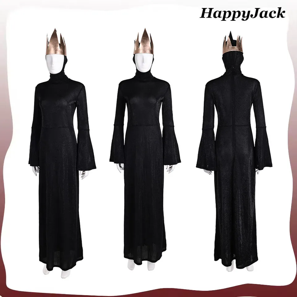 Movie Fantasy Snow Cosplay Evil Queen Costume Adult Women Black Dress Crown Outfits Halloween Carnival Party Disguise Suit
Movie Fantasy Snow Cosplay Evil Queen Costume Adult Women Black Dress Crown Outfits Halloween Carnival Party Disguise Suit