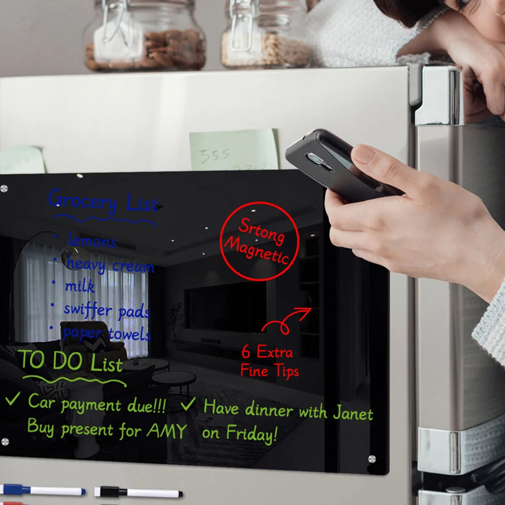 Rewritable Message Board Refrigerator Acrylic Fridge Dry Erase Magnetic Force Kitchen Supplies Planning Writing
Rewritable Message Board Refrigerator Acrylic Fridge Dry Erase Magnetic Force Kitchen Supplies Planning Writing
