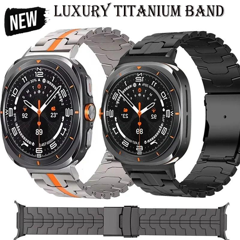 Металлический титановый ремешок для Samsung Galaxy Watch Ultra 47 мм, роскошный титановый ремешок без зазоров для GALAXY 47 мм, браслет с изогнутым концом
Металлический титановый ремешок для Samsung Galaxy Watch Ultra 47 мм, роскошный титановый ремешок без зазоров для GALAXY 47 мм, браслет с изогнутым концом
