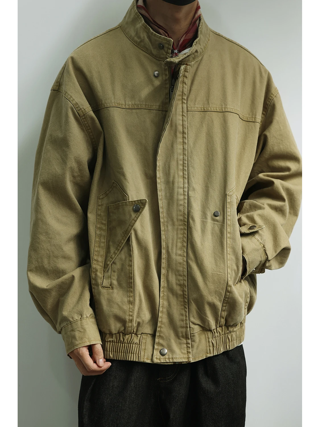 LH Store Japanese Sle Heavyweight Waed Casual Jaet Vintage Versatile Workwear Stand Collar irt Youth Trend Cotton 00%
LH Store Japanese Sle Heavyweight Waed Casual Jaet Vintage Versatile Workwear Stand Collar irt Youth Trend Cotton 00%