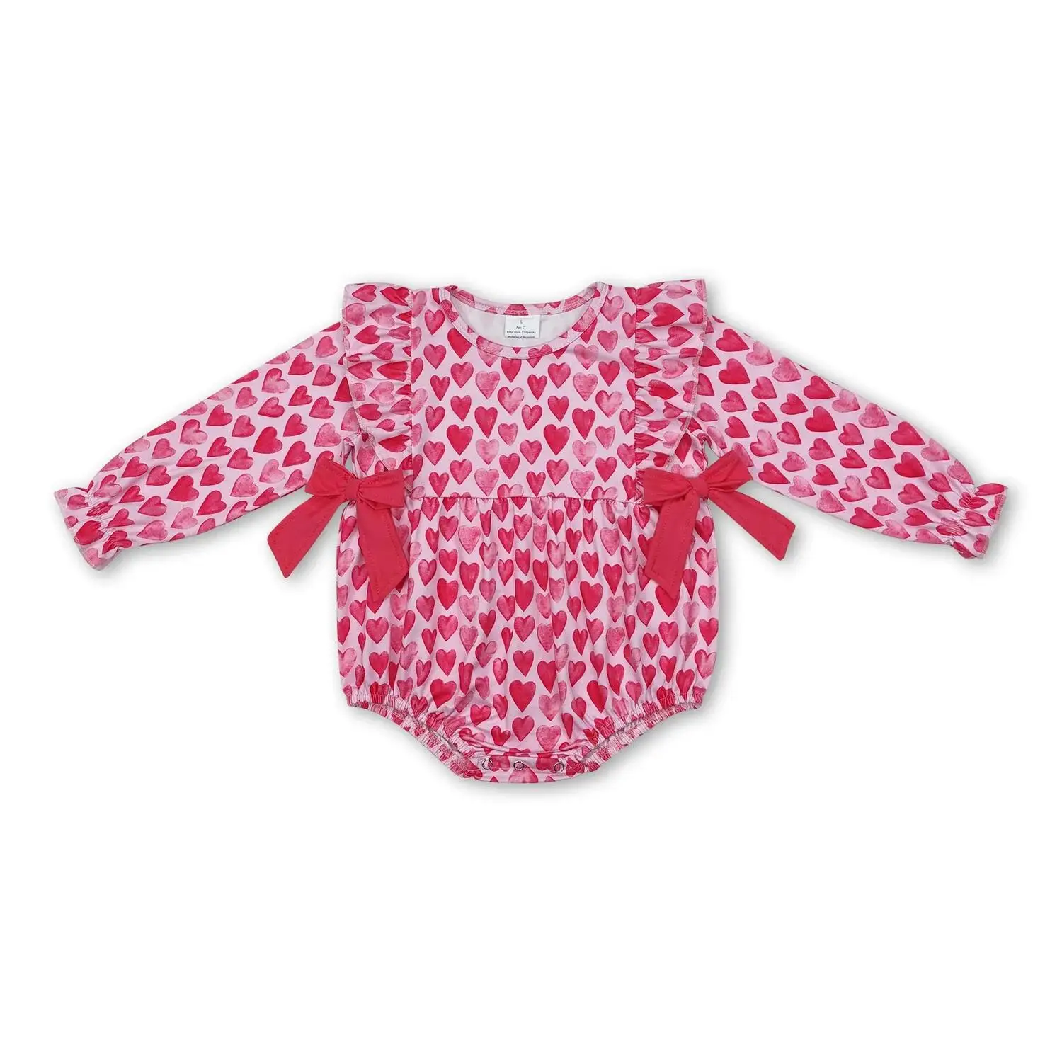 Baby Girls Pink Hearts Bows Valentines Romper Long Sleeves Valentine's Day Outfit Infant Girl's Clothing with Pink Heart Bow
Baby Girls Pink Hearts Bows Valentines Romper Long Sleeves Valentine's Day Outfit Infant Girl's Clothing with Pink Heart Bow