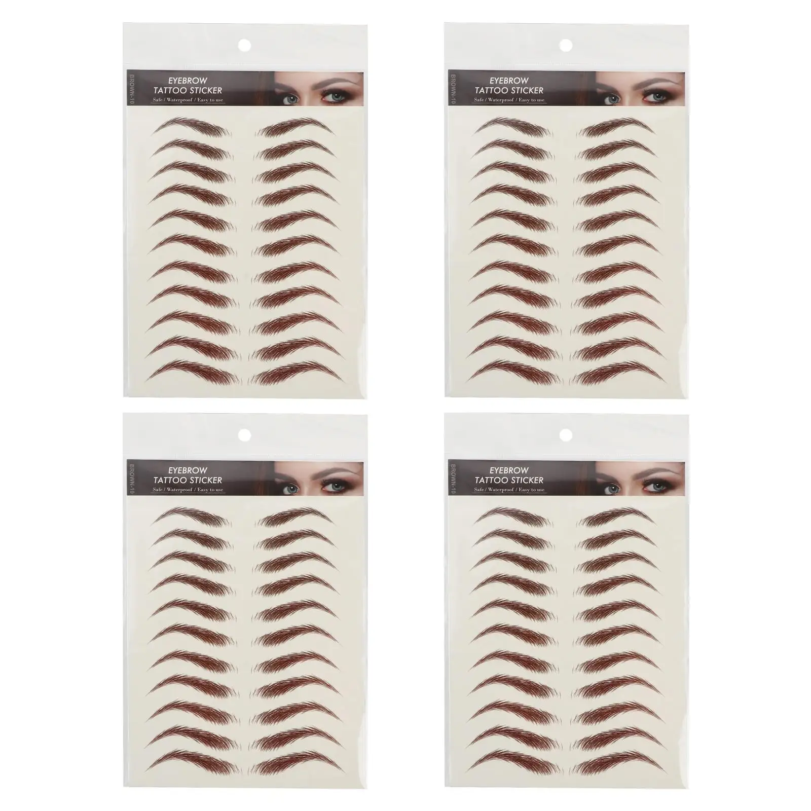 4 Sheets Waterproof Stickers Eyebrow Fake Artificial 6D Hair-Like Eyebrows Brown Makeup
4 Sheets Waterproof Stickers Eyebrow Fake Artificial 6D Hair-Like Eyebrows Brown Makeup