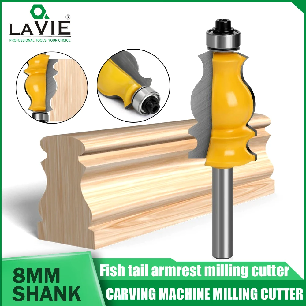 LAVIE 1PC 8MM Shank Special Architectural Handrail Molding Router Bit Woodworking Cutter Milling Wood Bit Face Mill Router Bits
LAVIE 1PC 8MM Shank Special Architectural Handrail Molding Router Bit Woodworking Cutter Milling Wood Bit Face Mill Router Bits