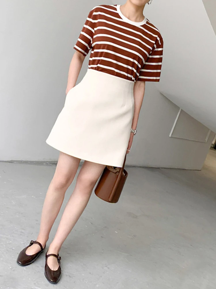High Waist A-Line Short Skirt Women's Stylish Anti-Wrinkle Commute Cotton Pure Color Versatile Hip Concealing Easy Wear
High Waist A-Line Short Skirt Women's Stylish Anti-Wrinkle Commute Cotton Pure Color Versatile Hip Concealing Easy Wear