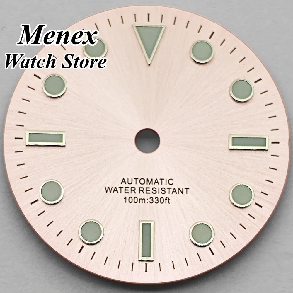 NH35 Watch Dial 29mm Pink Black Watch Dial Blue-Green Luminous Fit NH35 NH36 ETA2824 Miyota82-DG Movement Watch Accessories
NH35 Watch Dial 29mm Pink Black Watch Dial Blue-Green Luminous Fit NH35 NH36 ETA2824 Miyota82-DG Movement Watch Accessories