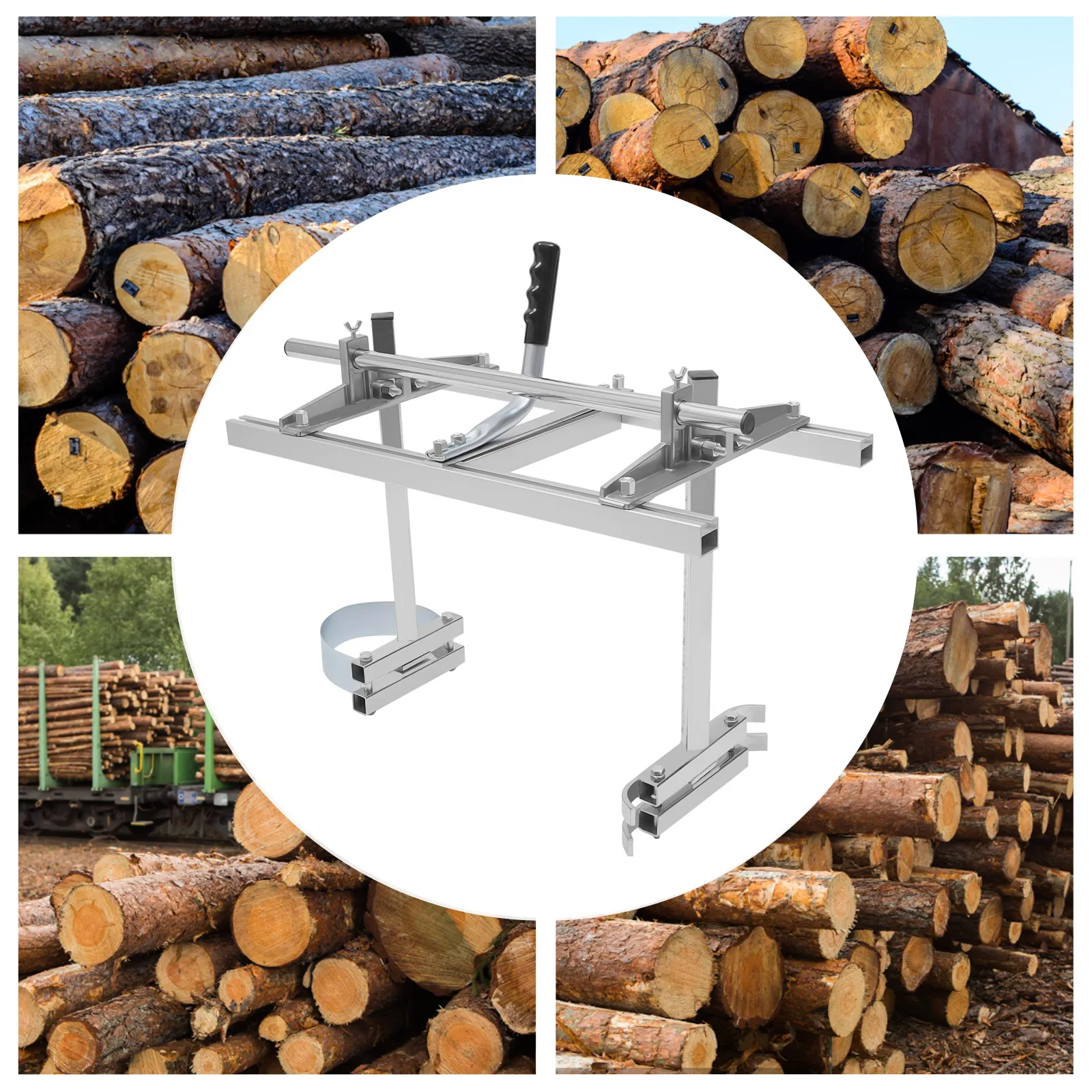 Chainsaw Mill Planking Milling, Guide Bar Wood Lumber Cutting Portable Sawmill, 24" Slabbing Width, 1/2-13"Slabbing Thickness
Chainsaw Mill Planking Milling, Guide Bar Wood Lumber Cutting Portable Sawmill, 24" Slabbing Width, 1/2-13"Slabbing Thickness