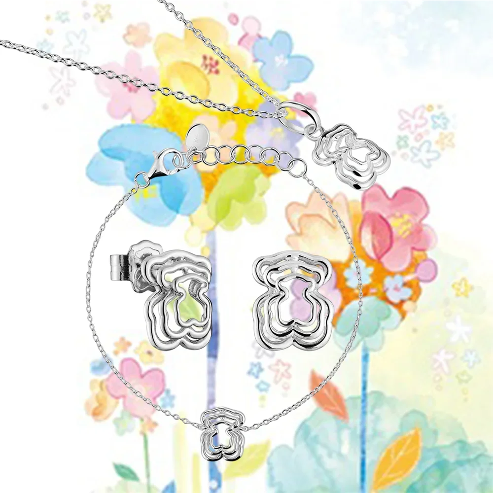 Silver Hollow Flower Jewelry Set: Necklace, Bracelet & Earrings, Minimalist Fashion Design, Elegant Silver Accessories for Women
Silver Hollow Flower Jewelry Set: Necklace, Bracelet & Earrings, Minimalist Fashion Design, Elegant Silver Accessories for Women