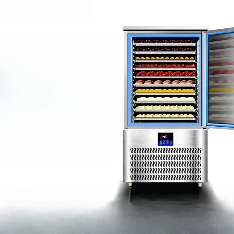 Шкаф быстрого замерзания, коммерческая машина для замерзания большой емкости с воздушным охлаждением и заморозкой.
Шкаф быстрого замерзания, коммерческая машина для замерзания большой емкости с воздушным охлаждением и заморозкой.