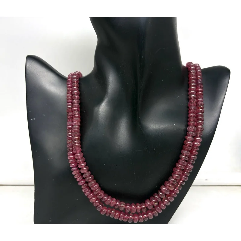 Ruby Two Line Necklace 20” Smooth Round 4–5mm Beads Sterling Silver
Ruby Two Line Necklace 20” Smooth Round 4–5mm Beads Sterling Silver